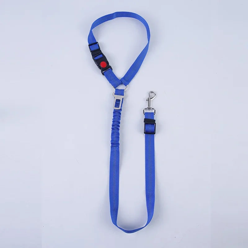 2 in 1 Heavy-Duty Elastic Dog Car Seat Belt Safety Harness, Crash Tested for Pets, Adjustable Travel Tether for Truck SUV Car