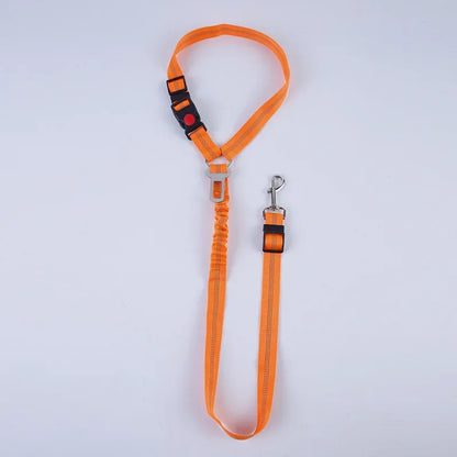 2 in 1 Heavy-Duty Elastic Dog Car Seat Belt Safety Harness, Crash Tested for Pets, Adjustable Travel Tether for Truck SUV Car