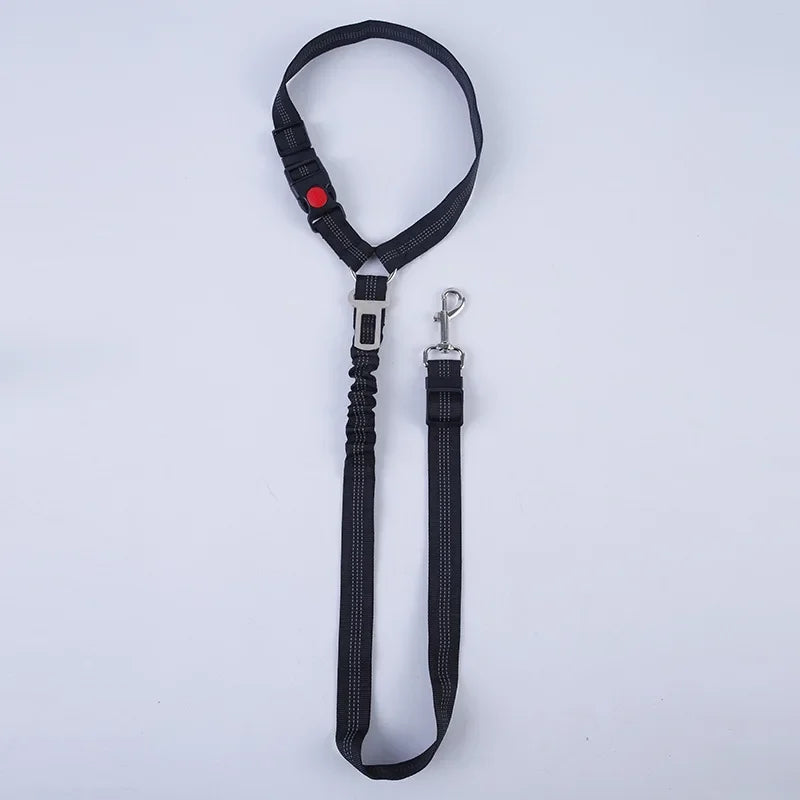2 in 1 Heavy-Duty Elastic Dog Car Seat Belt Safety Harness, Crash Tested for Pets, Adjustable Travel Tether for Truck SUV Car