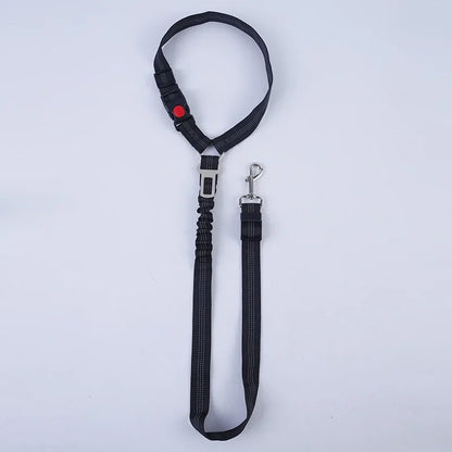 2 in 1 Heavy-Duty Elastic Dog Car Seat Belt Safety Harness, Crash Tested for Pets, Adjustable Travel Tether for Truck SUV Car